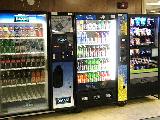 Funnelle Hall has several vending machines