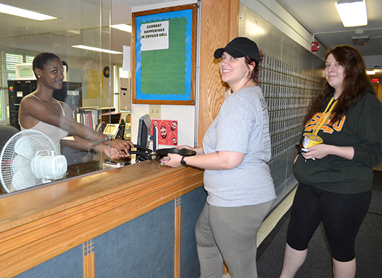 Cayuga Hall front desk.