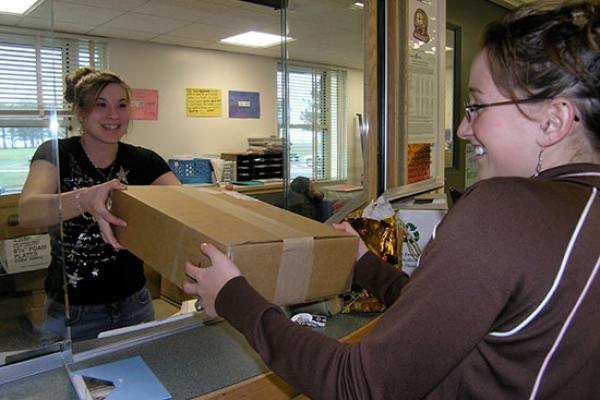 Receive your packages at the hall Front Desk.