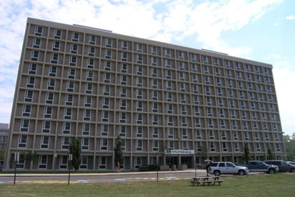 Onondaga Hall summer scene.