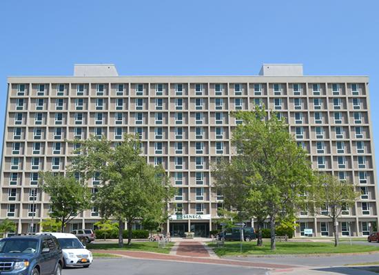 Seneca Hall in the summer.