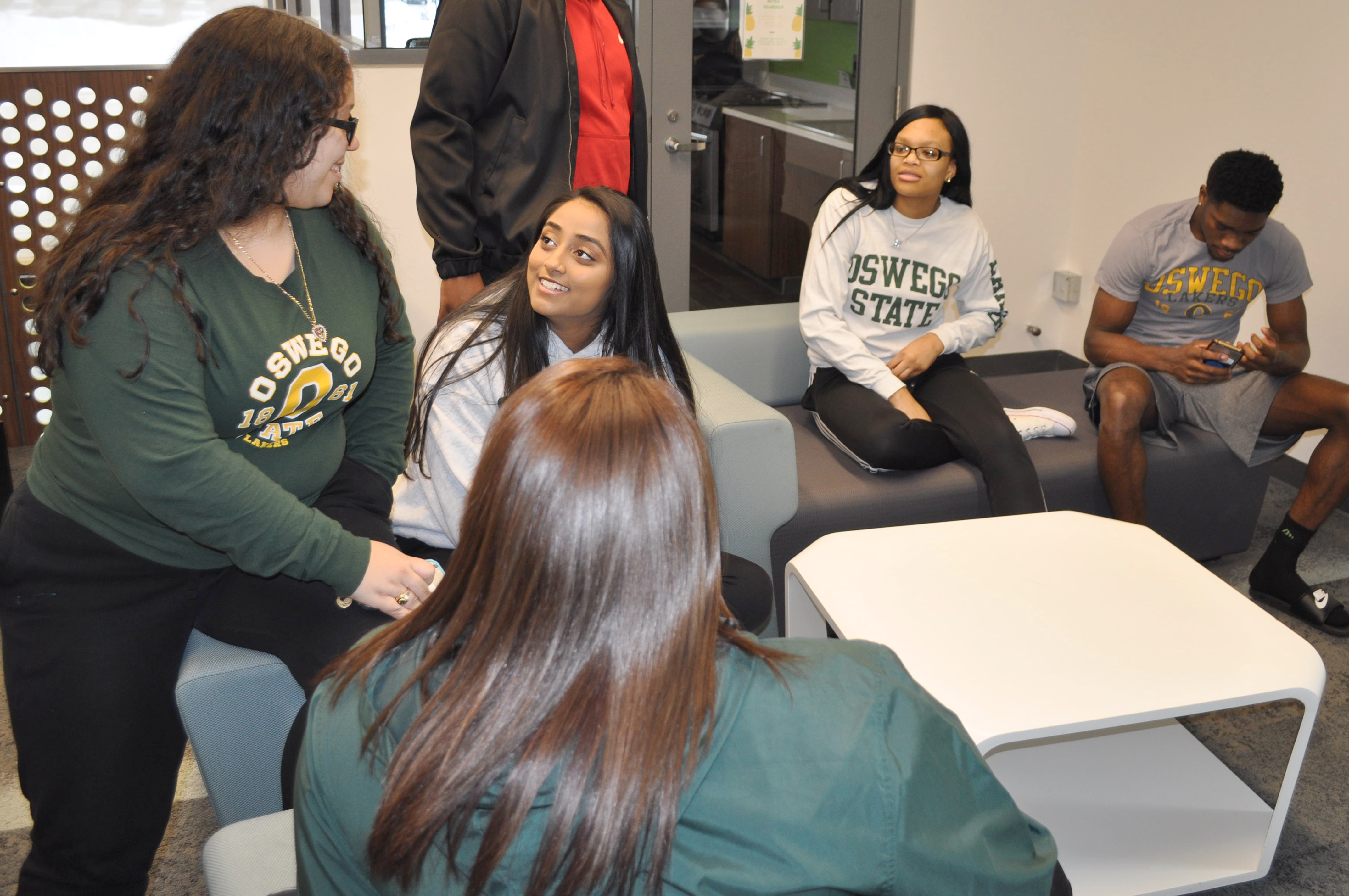 Students talking to each other in a common area