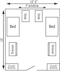 Scales Room Furniture Sizes Residence, College Dresser Dimensions