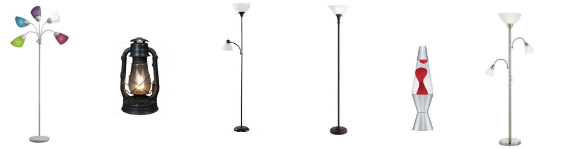 Certain lamps are prohibited in the Residence Halls: From left to right, Octopus(Tree Style), Oil-Burning, Multi-Head, Torchiere, Lava, Halogen 