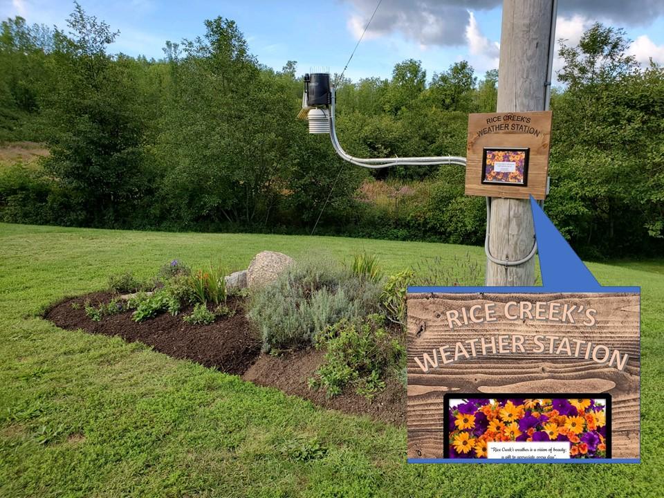 weather station and sign honoring late RCFS Director Lucina Hernandez