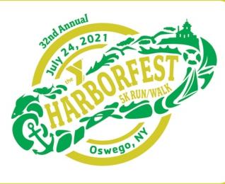 Harborfest 5k Run/Walk with symbols of Oswego