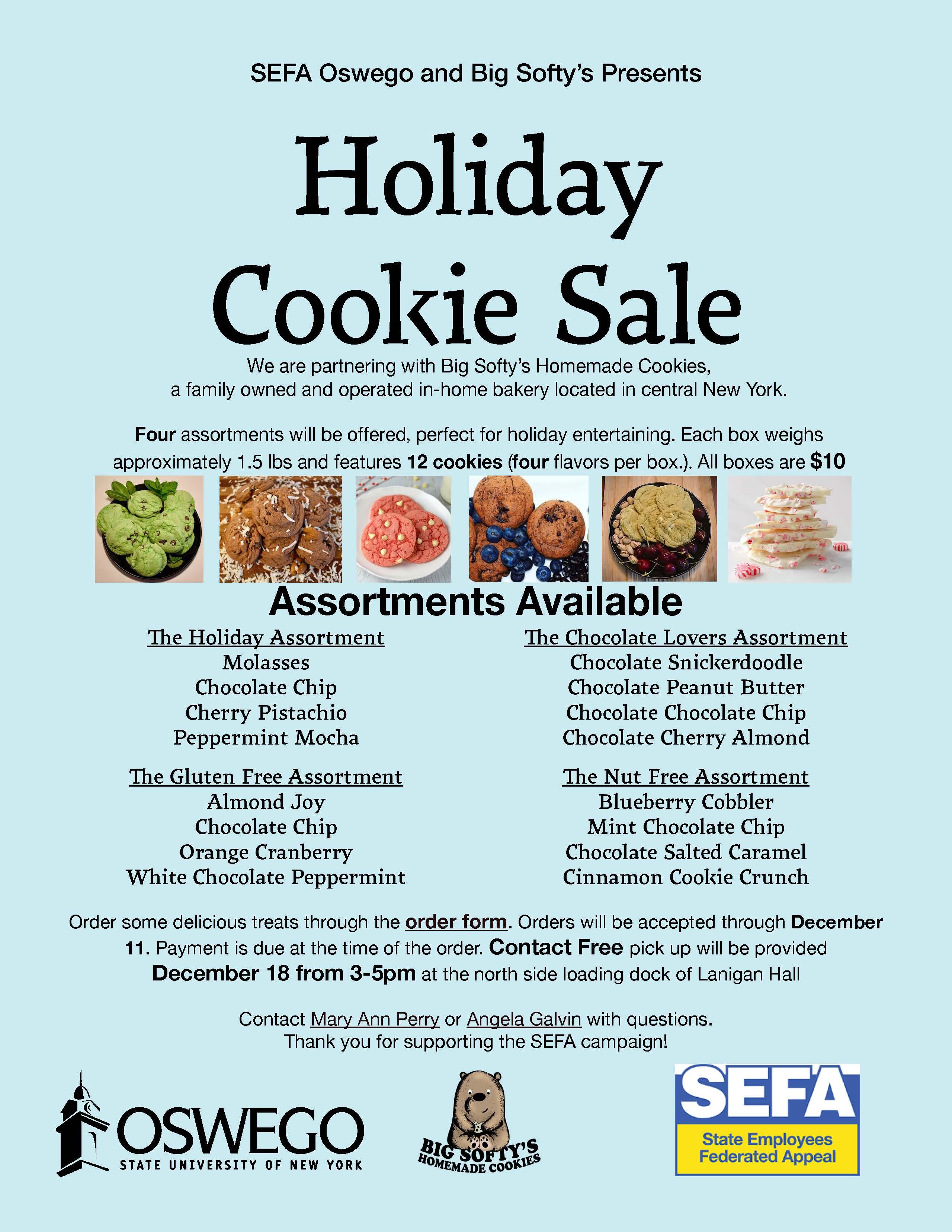 Holiday Cookie Sale Fundraiser Flyer