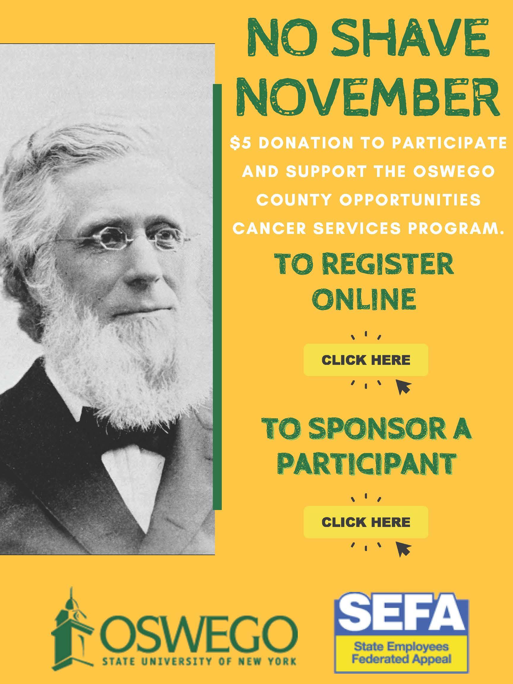 No Shave November Fundraiser Flyer