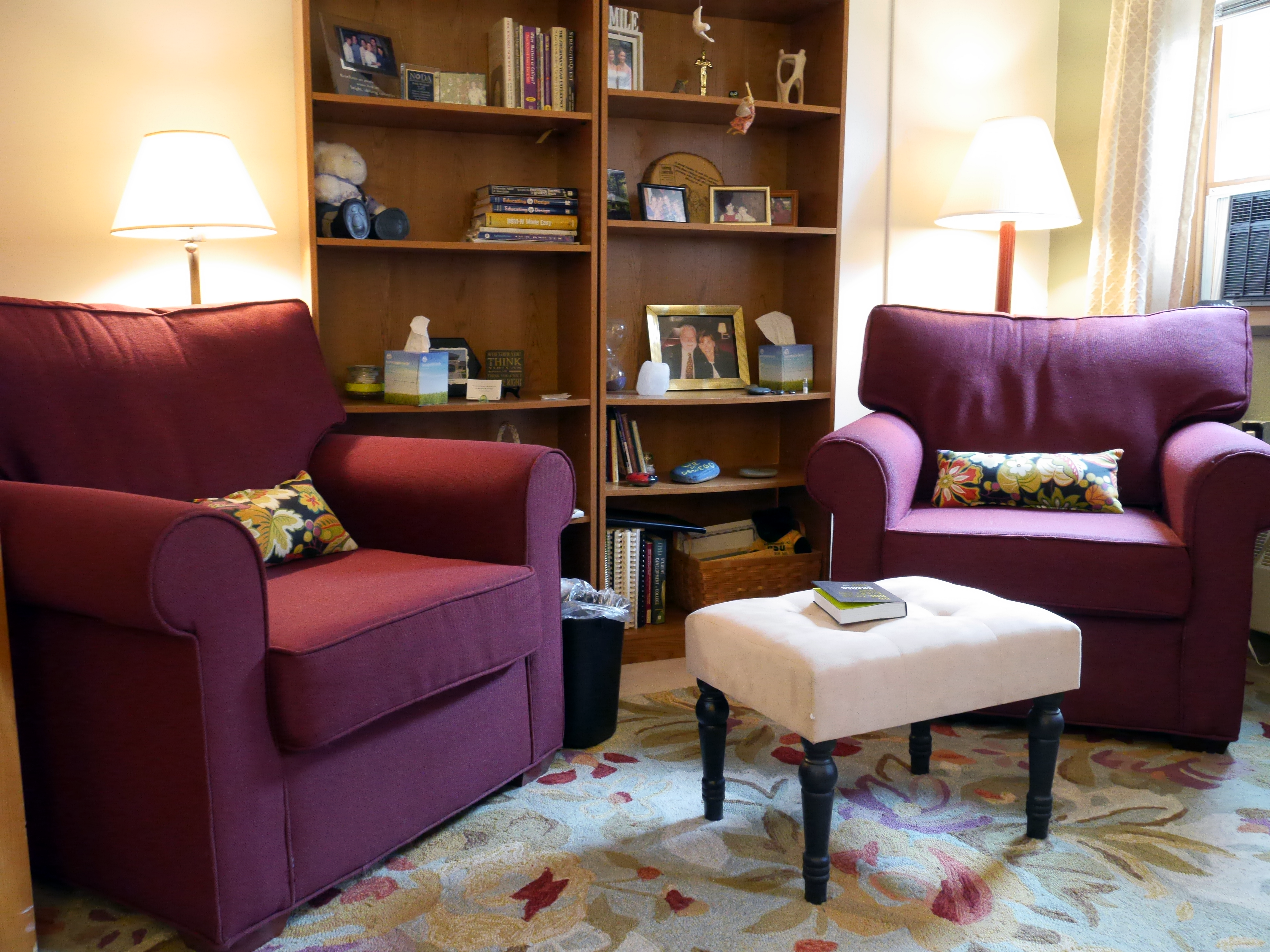 Two chairs in an office